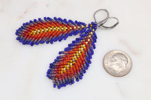 Load image into Gallery viewer, Rainbow Feather Fringe Earrings