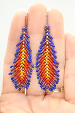 Load image into Gallery viewer, Rainbow Feather Fringe Earrings