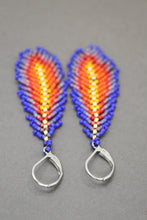 Load image into Gallery viewer, Rainbow Feather Fringe Earrings