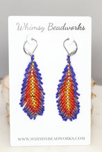 Load image into Gallery viewer, Rainbow Feather Fringe Earrings