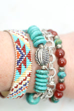 Load image into Gallery viewer, Maya Adjustable Beaded Southwestern Cuff Bracelet