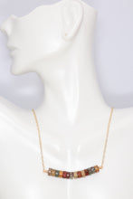 Load image into Gallery viewer, Cherry Creek Jasper Gemstone Bar Necklace