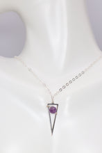 Load image into Gallery viewer, Casey Sterling Silver & Amethyst Beaded Pendant Necklace
