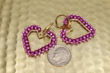 Load image into Gallery viewer, Open Heart Beaded Earrings