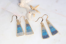 Load image into Gallery viewer, Blue Ombre Triangle Earrings