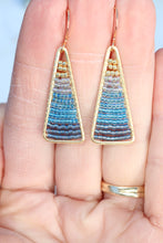 Load image into Gallery viewer, Blue Ombre Triangle Earrings