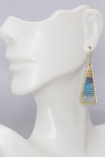 Load image into Gallery viewer, Blue Ombre Triangle Earrings