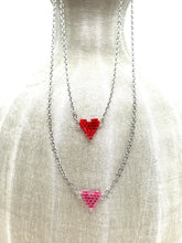 Load image into Gallery viewer, Dainty Beaded Heart Necklaces