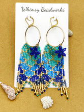 Load image into Gallery viewer, Mermaid Beaded Hoop Earrings
