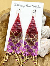 Load image into Gallery viewer, Mermaid Tail Seed Bead Earrings