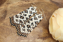 Load image into Gallery viewer, Into the Wild Leopard Seed Bead Fringe Earrings