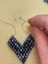 Load image into Gallery viewer, Tara Earrings in Black Iridescent