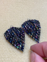 Load image into Gallery viewer, Tara Earrings in Black Iridescent