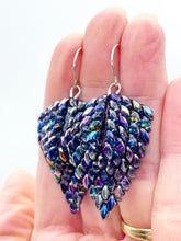 Load image into Gallery viewer, Tara Earrings in Black Iridescent