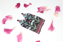 Load image into Gallery viewer, Medium Moody Floral Seed Bead Statement Earrings