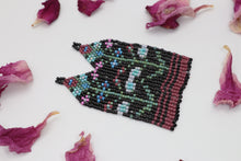 Load image into Gallery viewer, Medium Moody Floral Seed Bead Statement Earrings