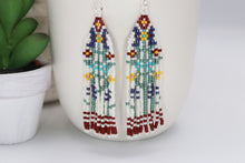 Load image into Gallery viewer, Bright & Bold Floral Seed Bead Statement Earrings