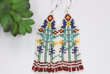 Load image into Gallery viewer, Bright & Bold Floral Seed Bead Statement Earrings
