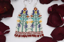 Load image into Gallery viewer, Bright & Bold Floral Seed Bead Statement Earrings
