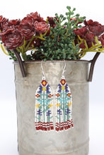 Load image into Gallery viewer, Bright & Bold Floral Seed Bead Statement Earrings