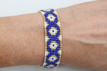 Load image into Gallery viewer, Evil Eye Seed Bead Bracelet