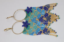 Load image into Gallery viewer, Mermaid Beaded Hoop Earrings