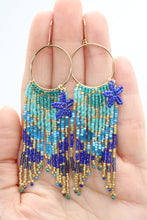 Load image into Gallery viewer, Mermaid Beaded Hoop Earrings