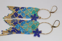 Load image into Gallery viewer, Mermaid Beaded Hoop Earrings