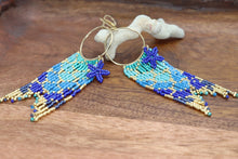 Load image into Gallery viewer, Mermaid Beaded Hoop Earrings