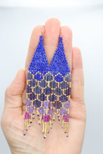 Load image into Gallery viewer, Mermaid Tail Seed Bead Earrings