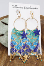 Load image into Gallery viewer, Mermaid Beaded Hoop Earrings