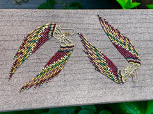 Load image into Gallery viewer, Butterfly Fringe Seed Bead Beaded Earrings