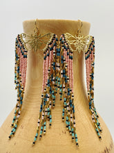 Load image into Gallery viewer, Butterfly Fringe Seed Bead Beaded Earrings