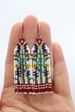 Load image into Gallery viewer, Bright & Bold Floral Seed Bead Statement Earrings