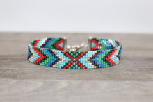 Load image into Gallery viewer, Southwestern Tribal Seed Bead Bracelet with Adjustable Sizing