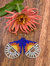 Load image into Gallery viewer, Rising Sun Seed Bead Beaded Earrings