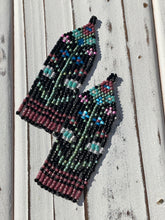 Load image into Gallery viewer, Medium Moody Floral Seed Bead Statement Earrings