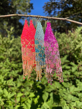 Load image into Gallery viewer, Mermaid Tail Seed Bead Earrings