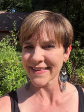 Load image into Gallery viewer, Stay Wild Moon Child Blue Butterfly Earrings
