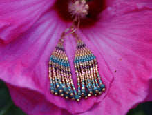 Load image into Gallery viewer, Nightfall Striped Seed Bead Earrings | The Twilight Bloom Collection

