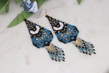 Load image into Gallery viewer, Stay Wild Moon Child Blue Butterfly Earrings
