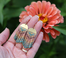 Load image into Gallery viewer, Twilight Chevron Seed Bead Earrings | The Twilight Bloom Collection (Copy)

