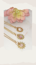 Load image into Gallery viewer, As Seen On TV Soleil Sunburst Gemstone Beaded Gold Necklace
