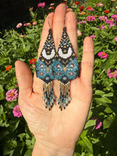 Load image into Gallery viewer, Stay Wild Moon Child Blue Butterfly Earrings
