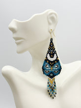 Load image into Gallery viewer, Stay Wild Moon Child Blue Butterfly Earrings
