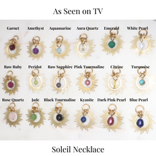 Load image into Gallery viewer, As Seen On TV Soleil Sunburst Gemstone Beaded Gold Necklace
