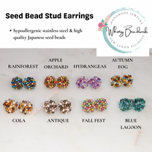 Load image into Gallery viewer, Colorful Beaded Stud Earrings
