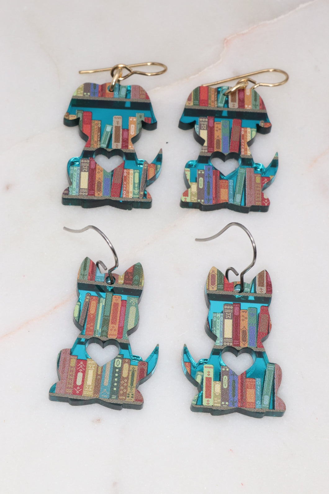 Must Love Books & Dogs earrings