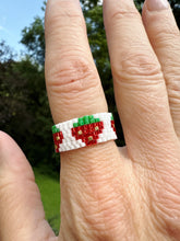 Load image into Gallery viewer, DIY Strawberry Ring Kit – Beaded Jewelry Making Kit with Pattern &amp; Tutorial
