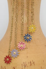 Load image into Gallery viewer, Hand Painted Flower Pendant Necklace
